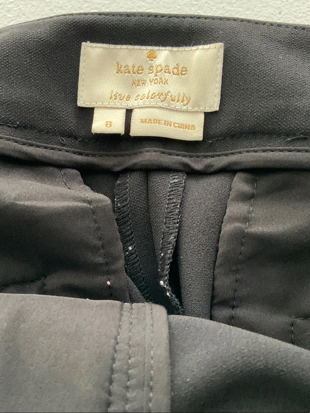 kate spade Black Slim Ponte Trousers